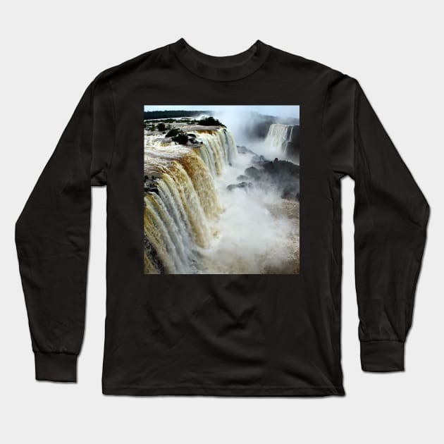Devil's Throat at Iguassu Falls, Brazil & Argentina. Long Sleeve T-Shirt by Carole-Anne